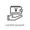current account icon. Trendy modern flat linear vector current a