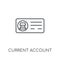 Current account linear icon. Modern outline Current account logo