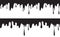 Current ink seamless pattern. Isolated dripping oil or black liquid, petrol vector background