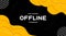 Currently offline twitch banner background 16:9 for stream. Offline orange wave background. Streaming offline screen. Screensaver