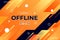 Currently offline twitch banner background with orange geometric
