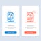 Curriculum, Cv, Job, Portfolio  Blue and Red Download and Buy Now web Widget Card Template