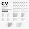 Curriculum vitae useful design elements set - Skills icons