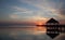 Currituck Sound and Gazebo at Sunset