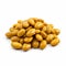 Curry Beans: Vibrant Yellow Beans Piled High On White Background