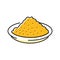 curry food herb color icon vector illustration