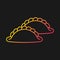 Curry puff gradient vector icon for dark theme