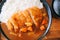 Curry rice with fried pork tonkatsu Japanese food