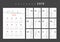 Cursive design calendar mockup