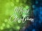 Cursive Merry Christmas template with beautiful bokeh background.