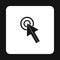 Cursor arrow clicks icon, simple style