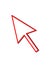 Cursor Arrow Mouse Red Line