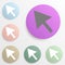 Cursor badge color set. Simple glyph, flat vector of web icons for ui and ux, website or mobile application