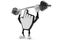 Cursor character lifting heavy barbell