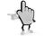 Cursor character pointing finger