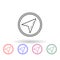 Cursor in a circle multi color icon. Simple thin line, outline vector of navigation icons for ui and ux, website or mobile