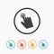 Cursor hand icon. Click sign