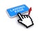 Cursor hand on landing page button