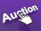 Cursor hand over word auction