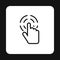 Cursor hand target icon, simple style