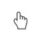 Cursor icon. Cursor button. Vector cursor shape. Hand symboll. Pointer sign