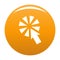 Cursor interactive click icon vector orange