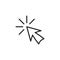 Cursor line icon flat vector