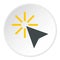 Cursor of mouse arrow clicks icon, flat style