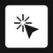 Cursor of mouse arrow clicks icon, simple style
