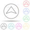Cursor navigator multi color set icon. Simple thin line, outline vector of navigation icons for ui and ux, website or