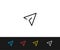 Cursor, Plane Icon. Premium quality graphic design.  Editable Stroke