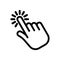 Cursor pointer. Hand clicking icon