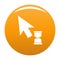 Cursor wait web icon orange