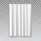 Curtain blinds, white drapes window shades, 3D