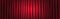 Curtain red. Realistic concert template with spotlight. Wide shining stage background with closed curtain and light