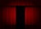Curtain red vector isolated. Open drapery. Theater scene, opera, concert or cinema. 3d object. Curtain stage. Vector