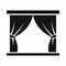 Curtain on stage icon, simple style