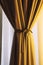 Curtain yellow window draped textile