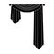 Curtains with drapery on the cornice.Curtains single icon in blake style vector symbol stock illustration web.