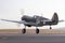 Curtiss P-40N Kittyhawk World War II fighter aircraft VH-ZOC taking off from Avalon Airport