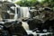 curug gamelan in Salatiga, Central Java. Indonesia. Waerfalls with giant rocks.