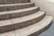 Curve concrete gravel staircase