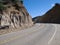 Curve in Empty Road Cutting Through Frazier Park National Forest California