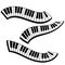 Curve keyboard piano vector