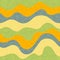 Curve lines ribbons wavy seamless pattern.