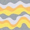 Curve lines ribbons wavy seamless pattern.