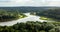 Curve of Nemunas River as seen from Merkine observation deck  Lithuania
