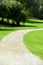 A curve pathway in the park