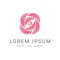 Curve rose logo design template