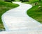 Curve stone path in garden